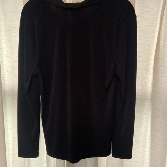 Charter Club long sleeve collared neck tie blouse career workwear - Picture 2 of 7